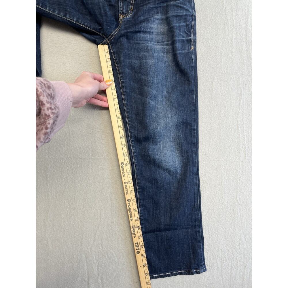 DEAR JOHN Playback Jeans Womens 29P Blue Petite Straight Dark Wash Mid Rise - Picture 5 of 8
